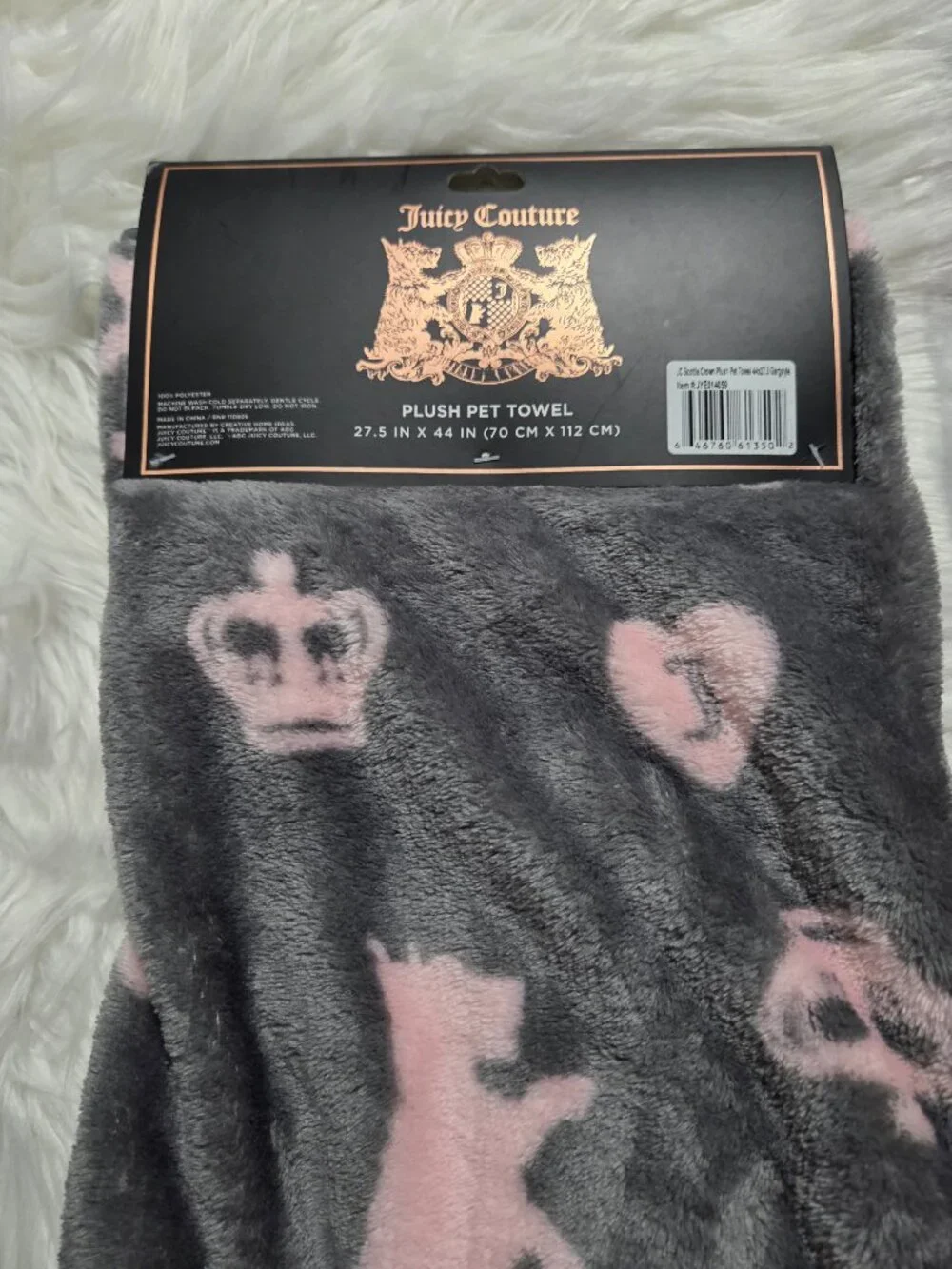Juicy Couture Plush Pet Towel/Blanket